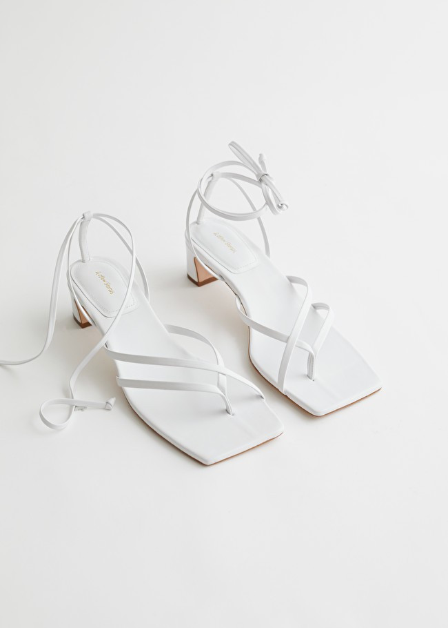 Thong Strap Heeled Leather Sandals | & Other Stories (EU + UK)