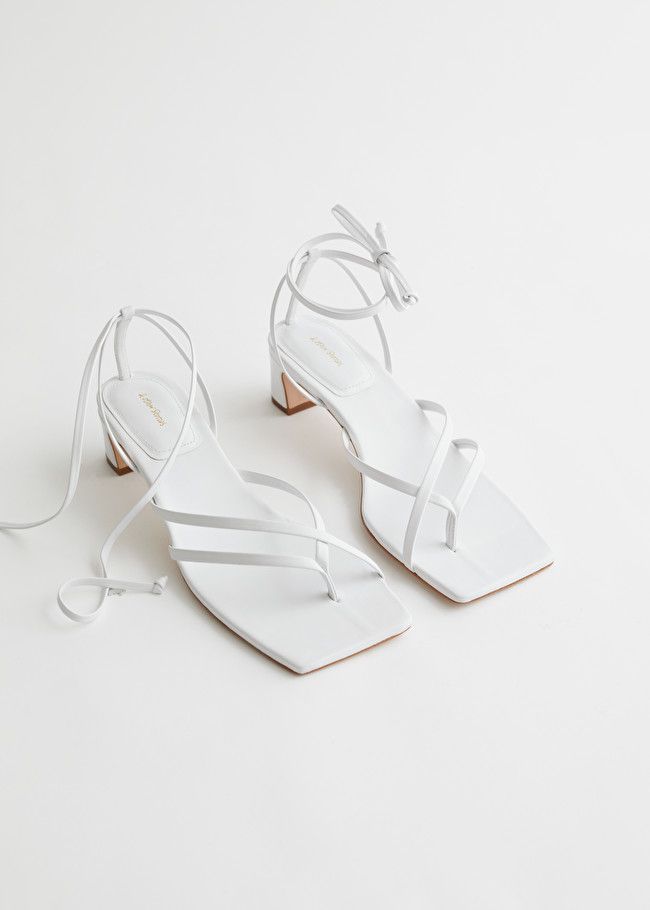 Thong Strap Heeled Leather Sandals | & Other Stories (EU + UK)
