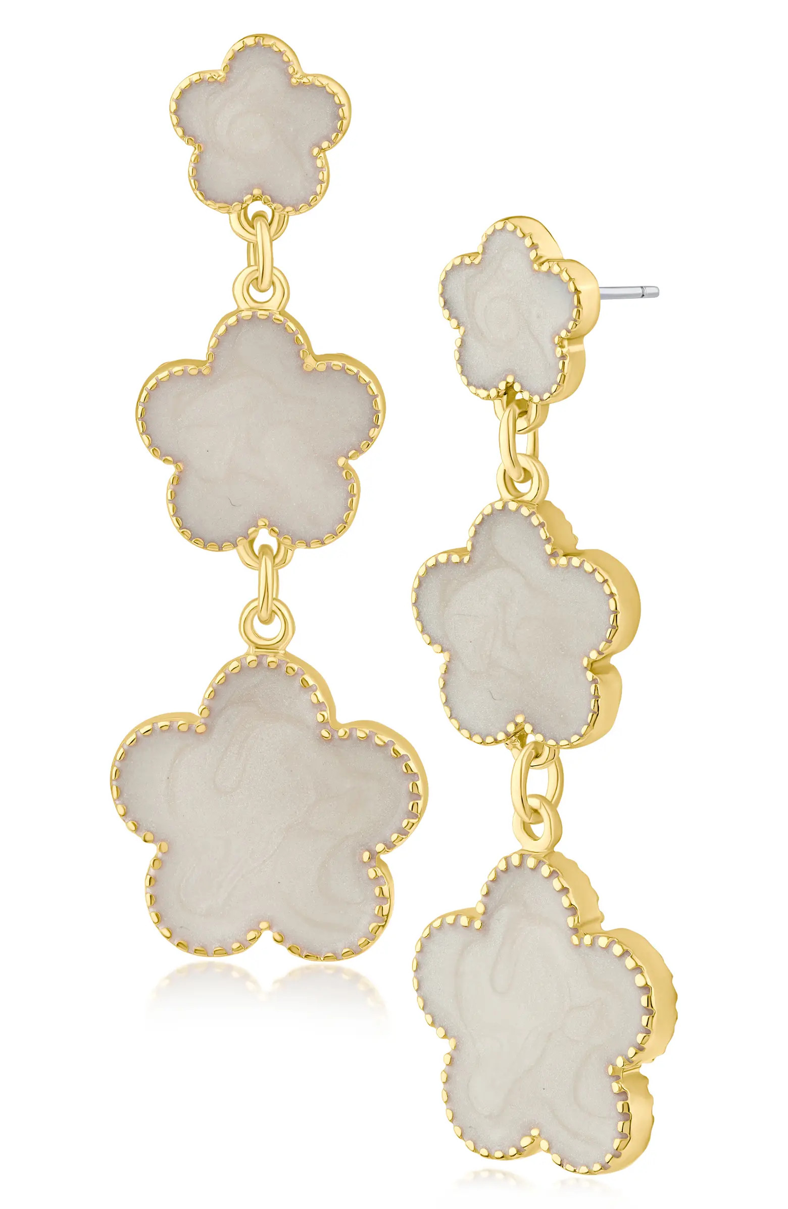 JARDIN Cascading Triple-Tier Clover Earrings | Nordstromrack | Nordstrom Rack