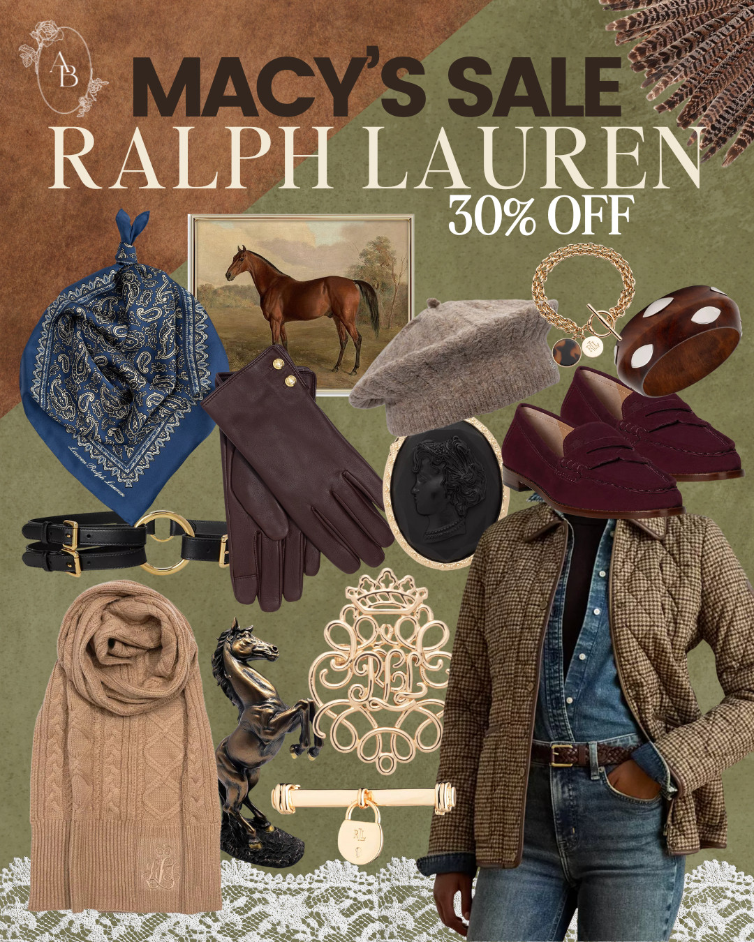 Macy's Friends and Family Sale means 30% off a ton of Ralph Lauren fashion, home, accessories, and more! Many would make great Christmas gifts (brooches, scarves, blankets, etc.) 🎁
#falloutfits #outfitideas #falllookbook  #PreppyStyle #BudgetFashion
#lookslikeralphlauren #ralphlaurenstyle #equestrianautumn #RalphLaurenStyle 

 #LTKHoliday #LTKSeasonal #LTKOver40