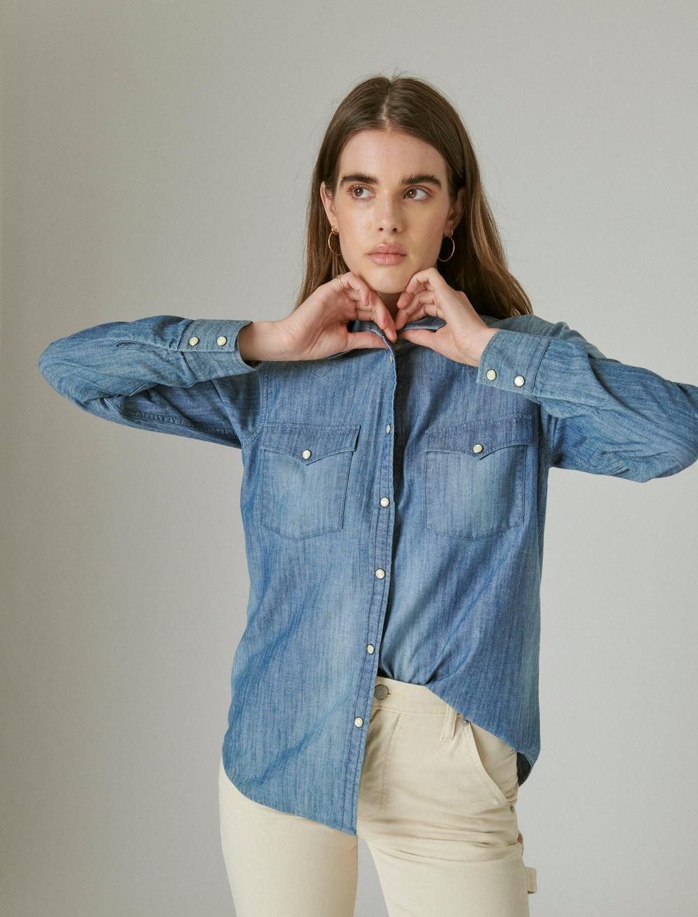 DENIM WESTERN BUTTON UP SHIRT | Lucky Brand