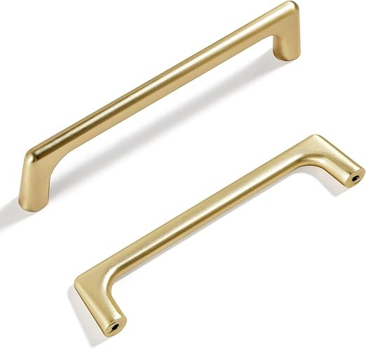 Goo-Ki Brushed Brass Zinc Alloy Cabinet Pull,Modern Minimalist Style Cabinet Handle for Drawer,Dr... | Amazon (US)
