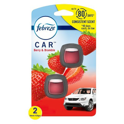 Febreze Car Air Freshener Vent Clip - Berry & Bramble - 0.13 fl oz/2pk | Target