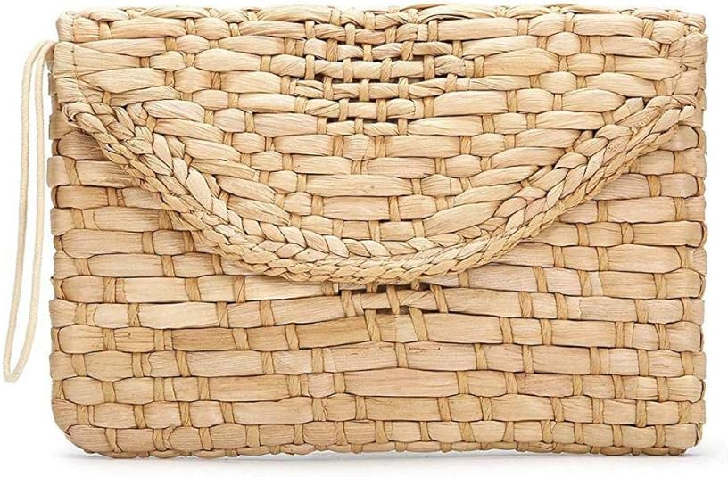 Weave Handbag,Straw Clutch Summer Evening Handbag Summer Beach Party Purse Woven Straw Bag Envelo... | Amazon (US)