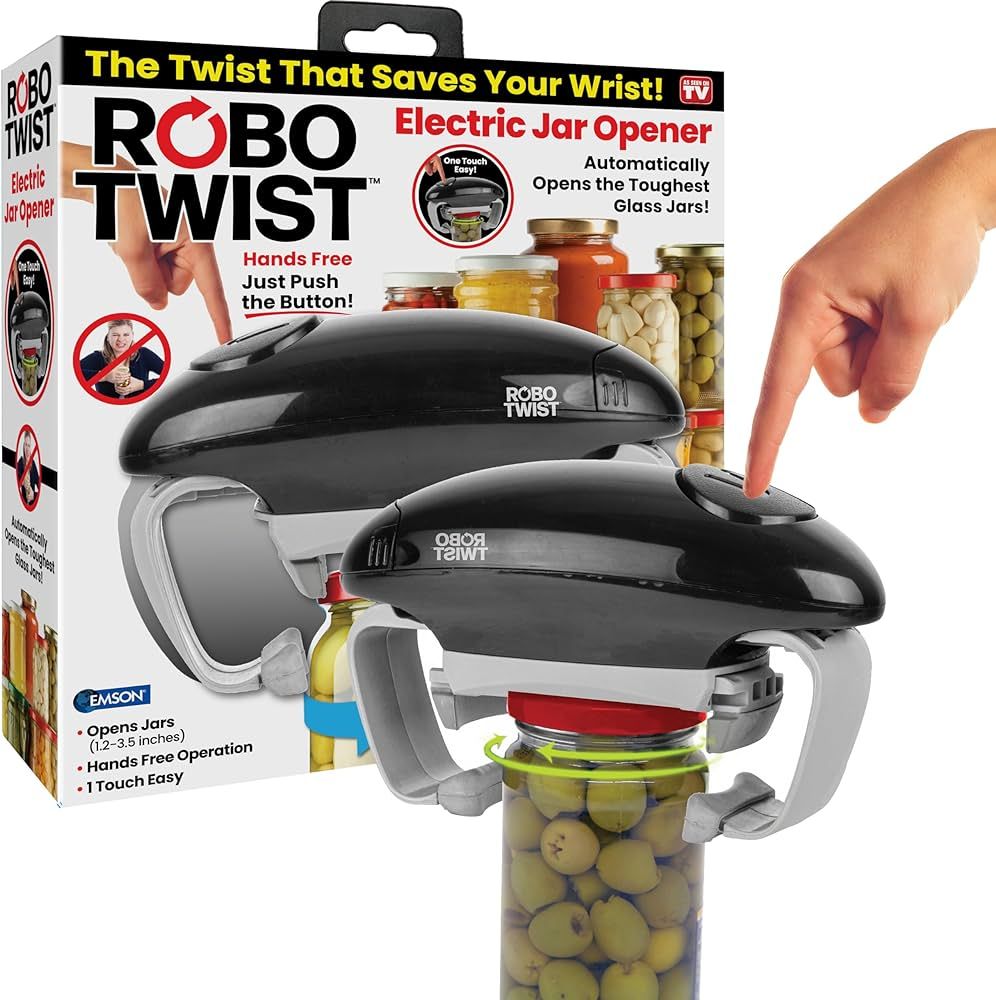 Robotwist Jar Opener, Automatic Jar Opener, Deluxe Model with Improved Torque, Robo Twist Kitchen... | Amazon (US)