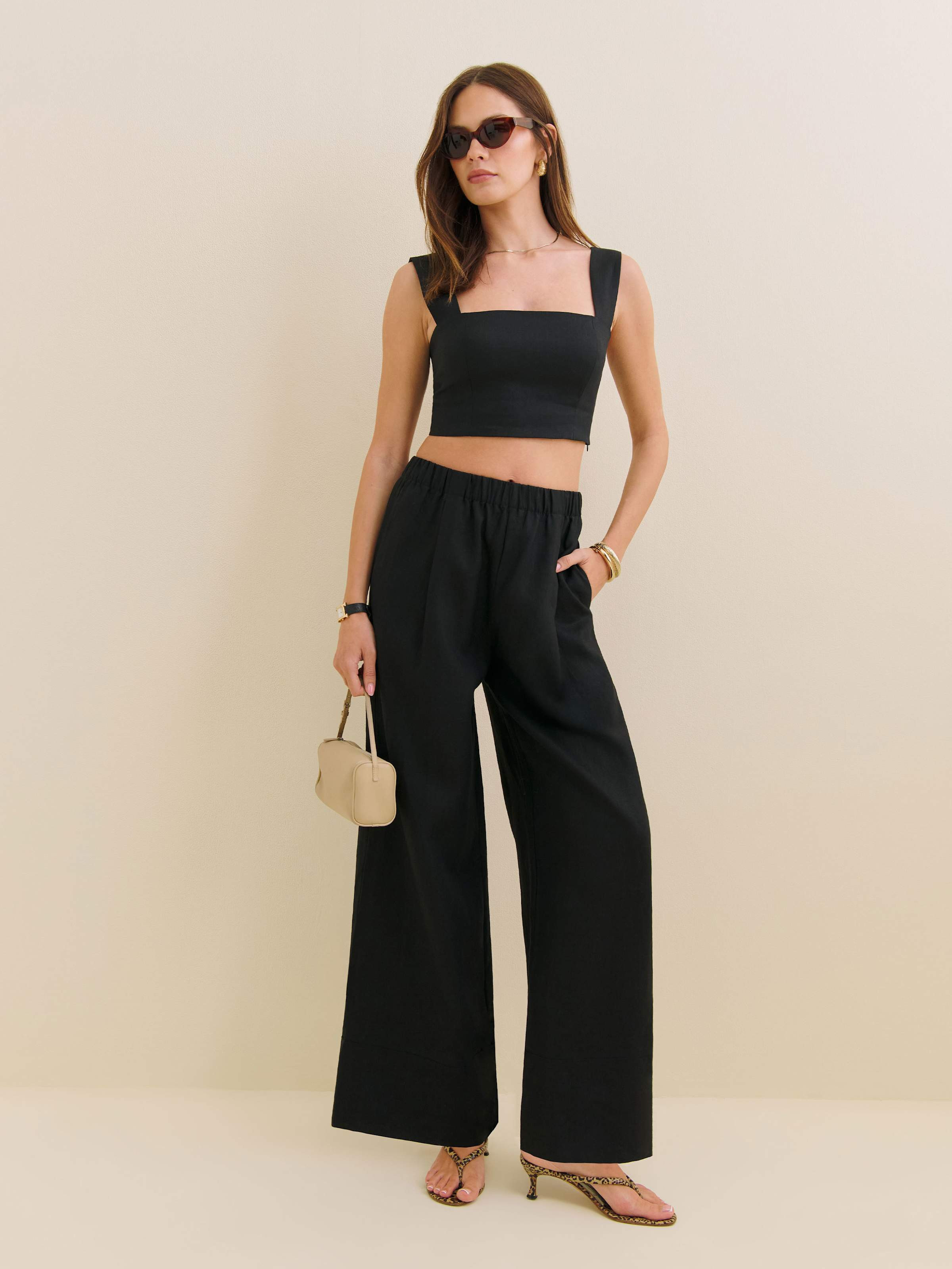 Fernando Wide Leg Linen Pant | Reformation (Global)