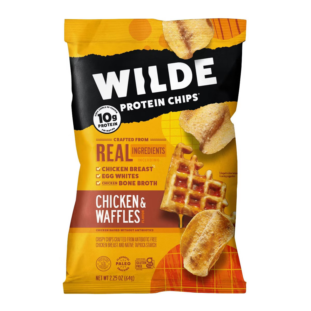 Wilde Protein Chips Chicken and Waffles - 2.25oz | Target