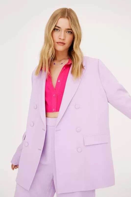 Boxy Oversized Button Up Blazer | Nasty Gal (US)