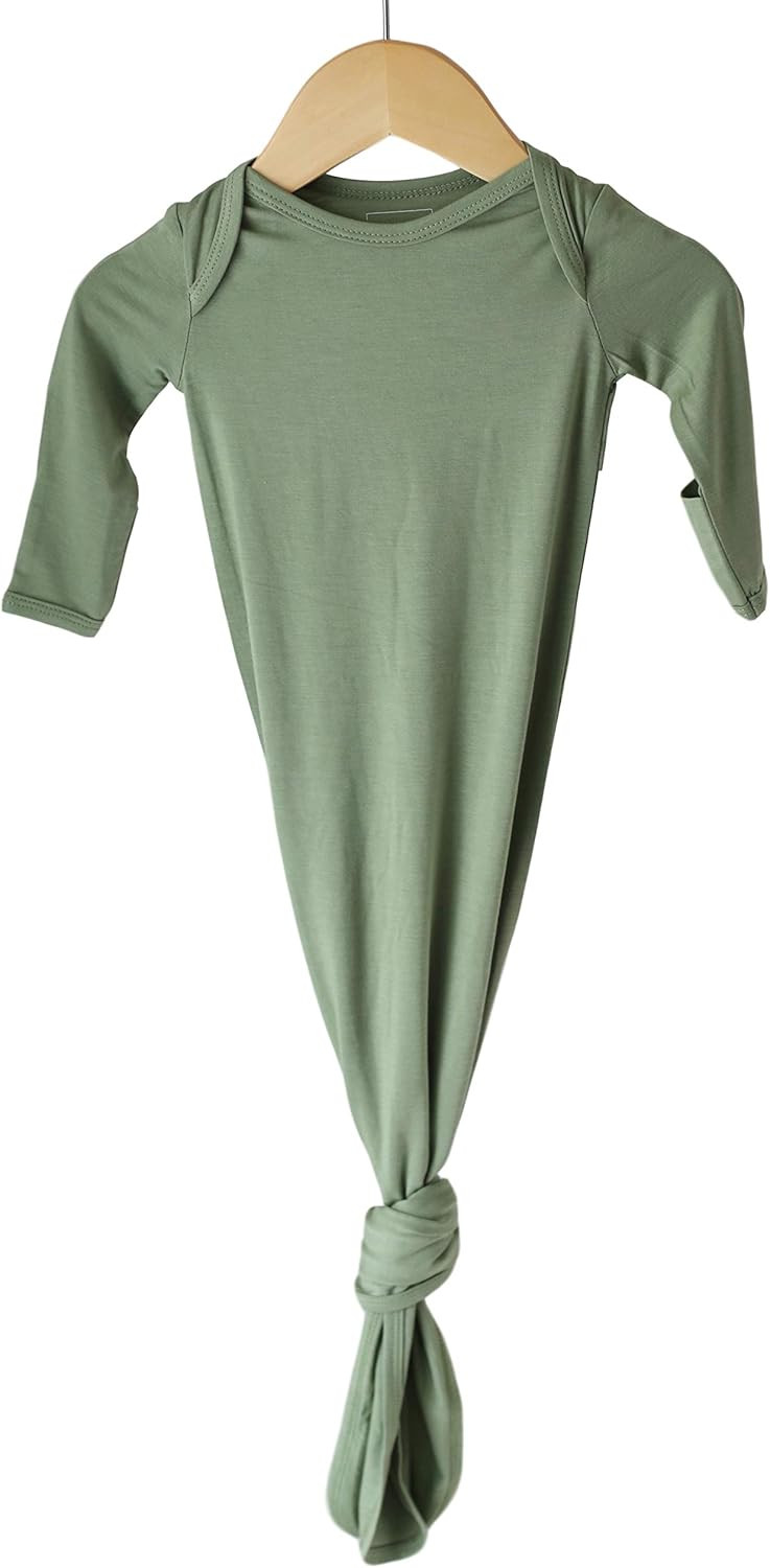 Marlowe & Co Knotted Newborn Baby Gown, Ultra Soft Knotted Sleeper Gown for Baby Boy and Girl | Amazon (US)