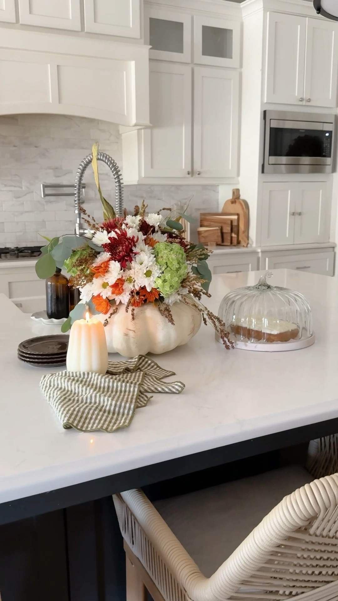 fall centerpiece ideas • real pumpkin flower arrangement • diy fall table decor • cozy neutral fall home • organic fall centerpiece • affordable fall decor finds • cozy kitchen styling • neutral aesthetic home decor • fall tablescape inspiration • seasonal cozy vibes

#LTKSeasonal #LTKHome
