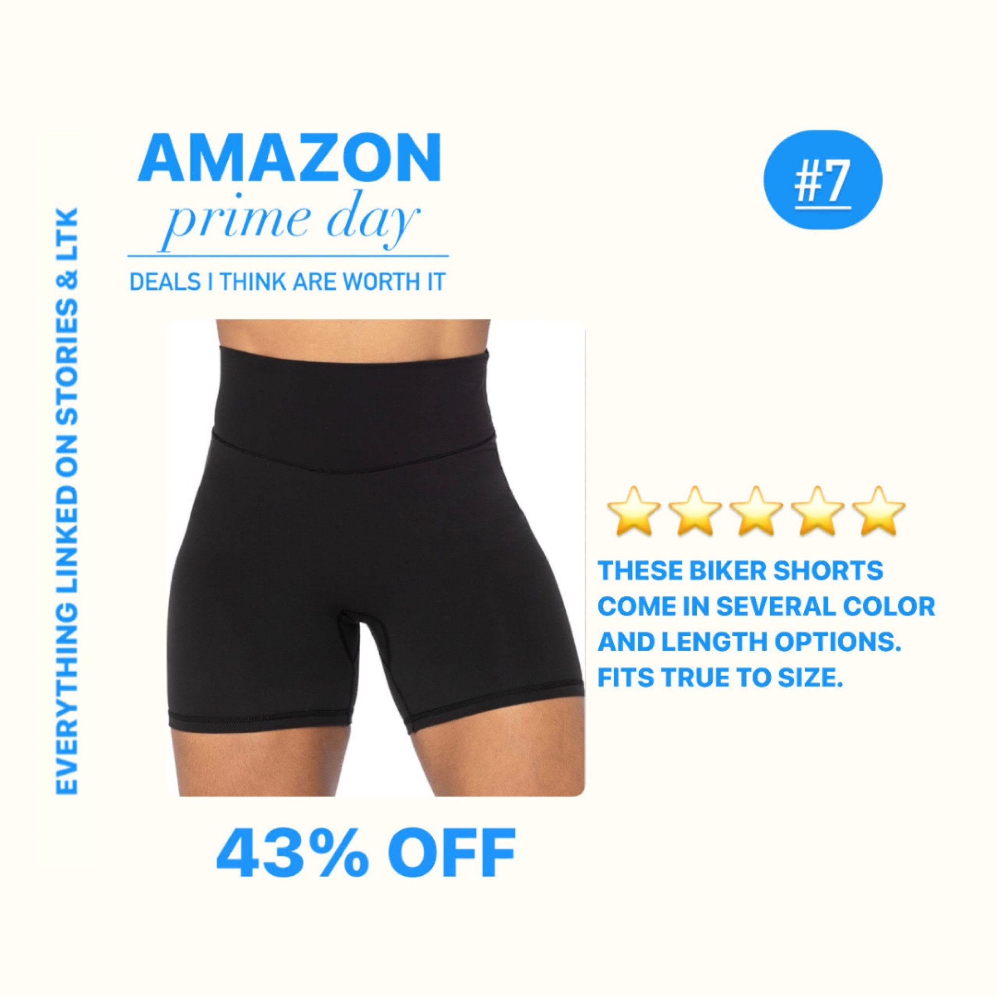 I love the fit and feel of these biker shorts. They come in multiple lengths and color options. Grab a pair while they’re on sale for $16! 