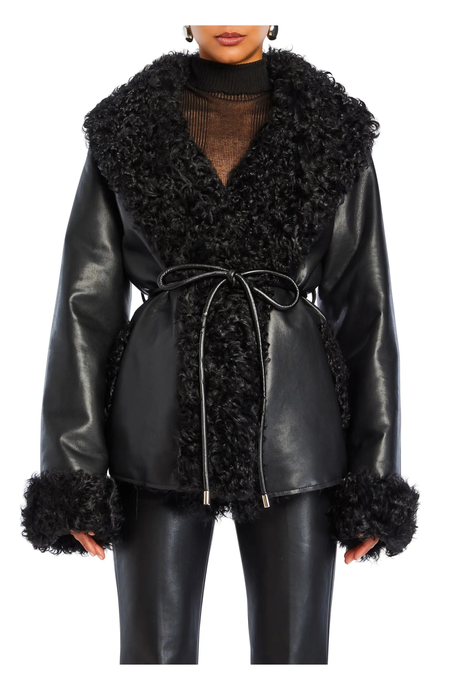 Roxanne Vegan Leather Coat | Nordstrom