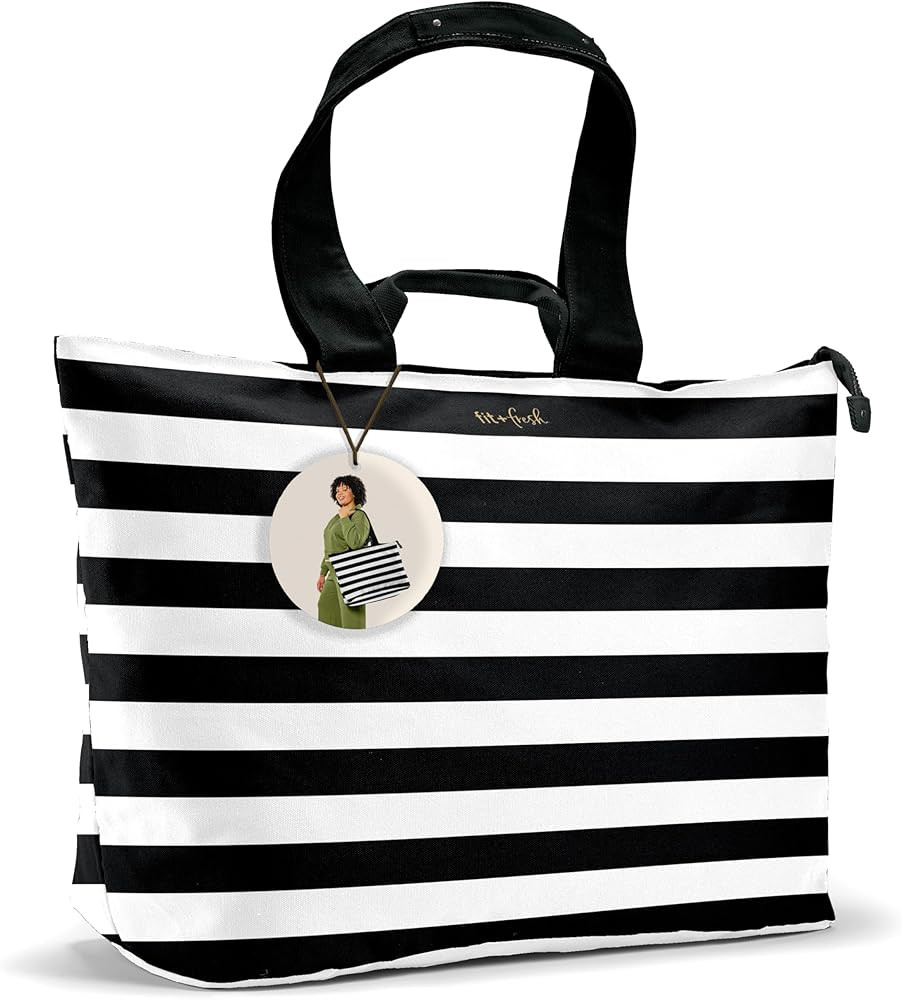 Fit & Fresh Large Beach Bag for Women - Extra Large Travel Tote With Pockets | Amazon (US)