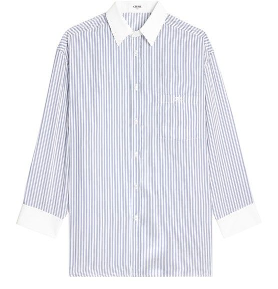 CELINEOversized shirt in striped silk fabric | 24S (APAC/EU)
