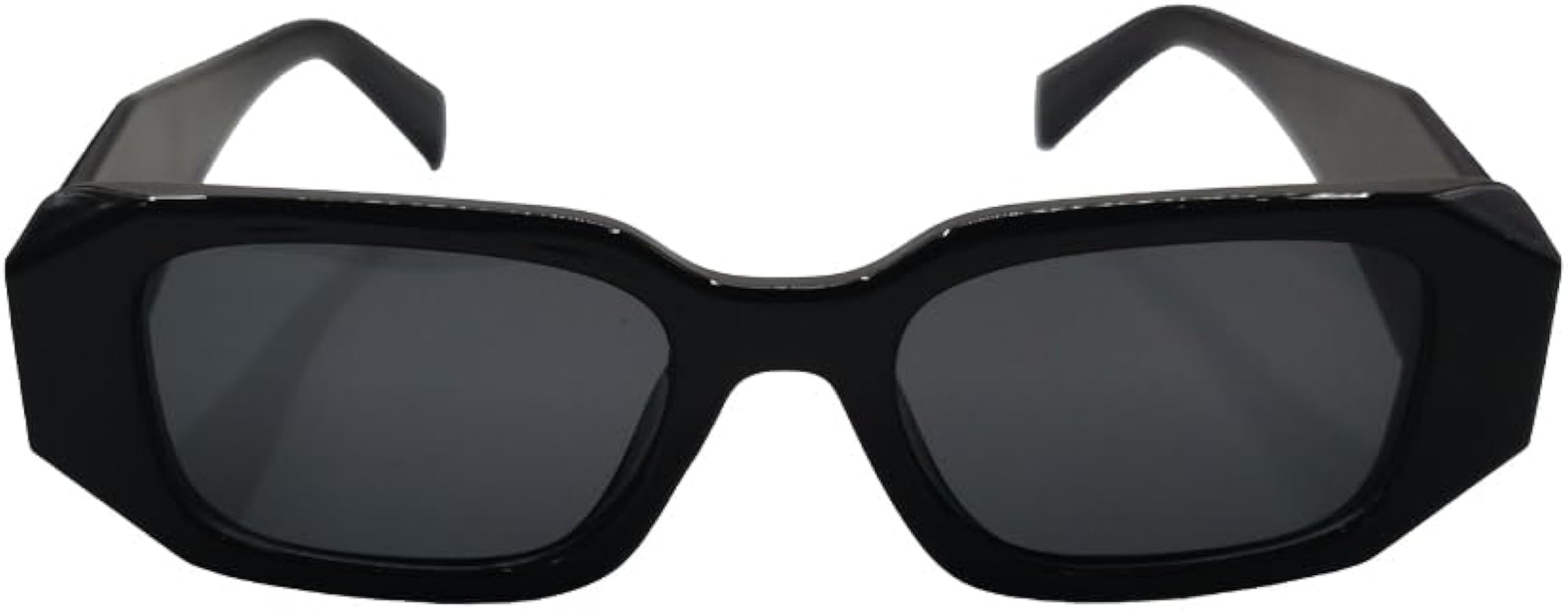 VIGUEUR Retro Square Sunglasses, Vintage 90s Style Rectangle Frame for Women and Men, Black | Amazon (US)