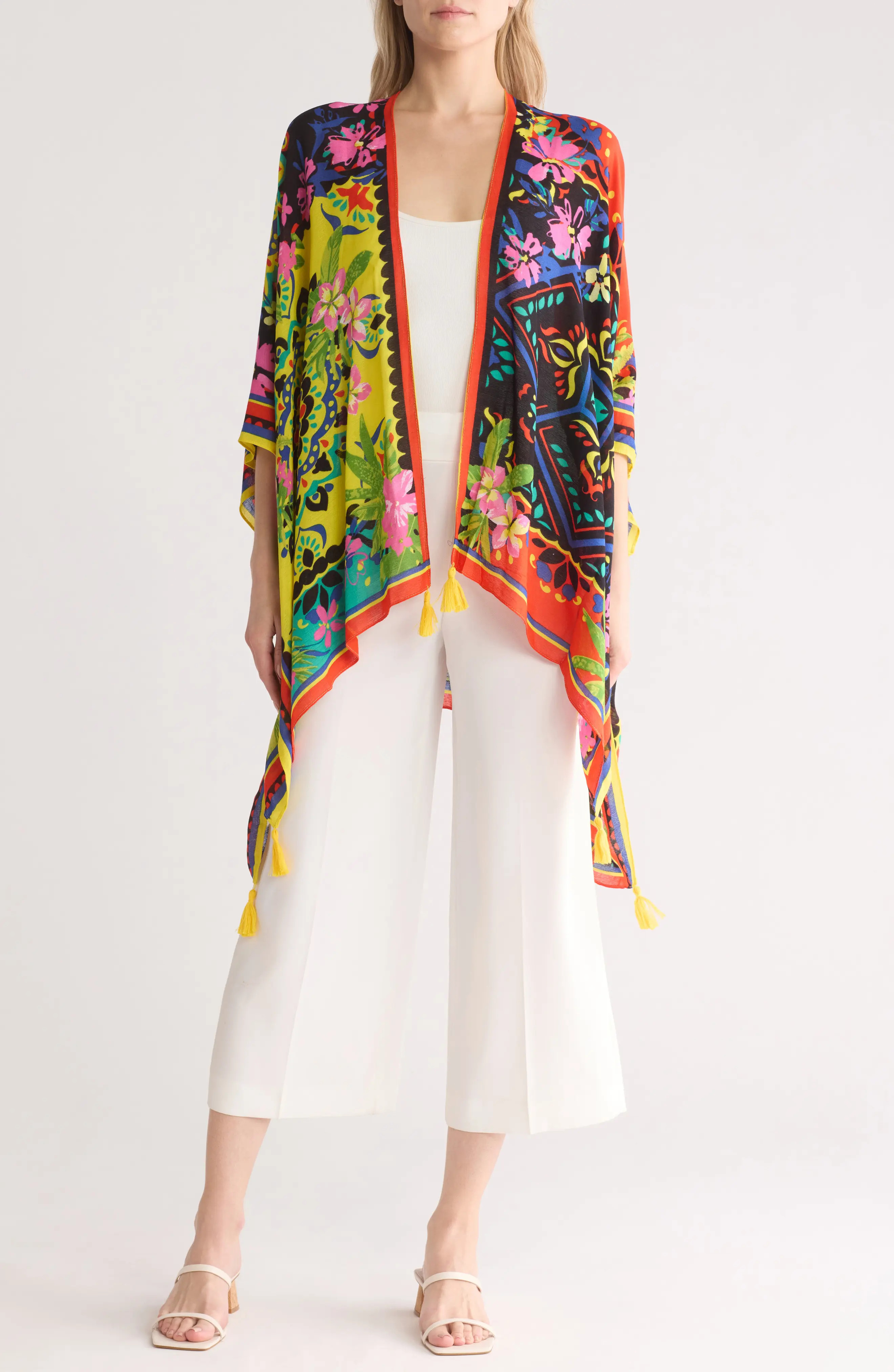 Tile Floral Print Topper (Women) | Nordstromrack | Nordstrom Rack