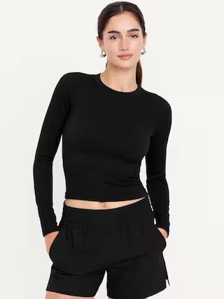 Fitted Seamless Ribbed T-Shirt | Old Navy | Old Navy (US)