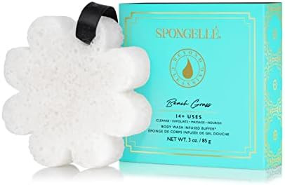 SPONGELLÉ Boxed Flower Shower Body Wash Infused Buffer, Beach Grass | Amazon (US)
