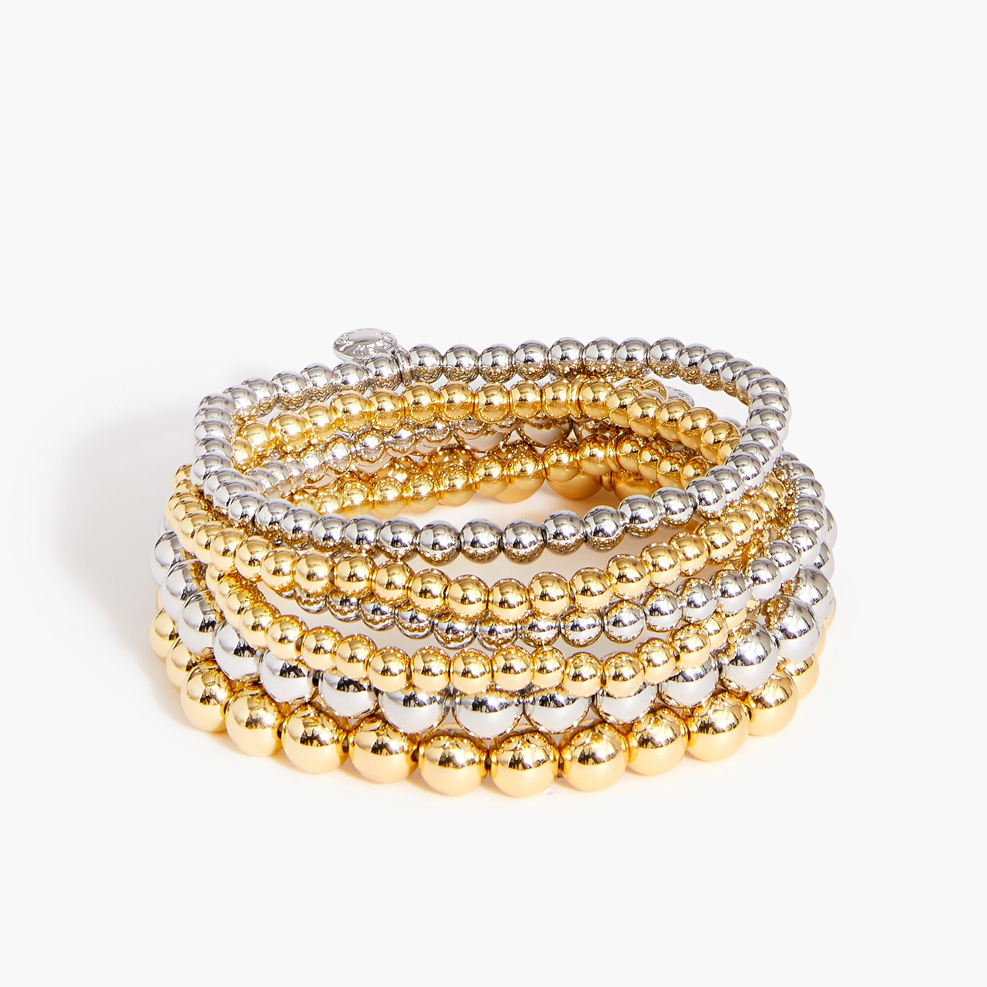 Gold beaded bracelets set-of-six | J.Crew Factory
