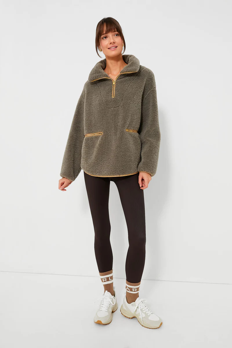 Olive Rhodes Shearling Quarter Zip | Tuckernuck (US)