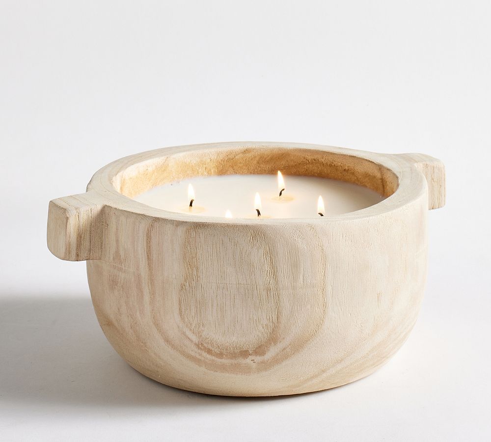 Seaside Wood Candle - Citronella & Geranium | Pottery Barn (US)