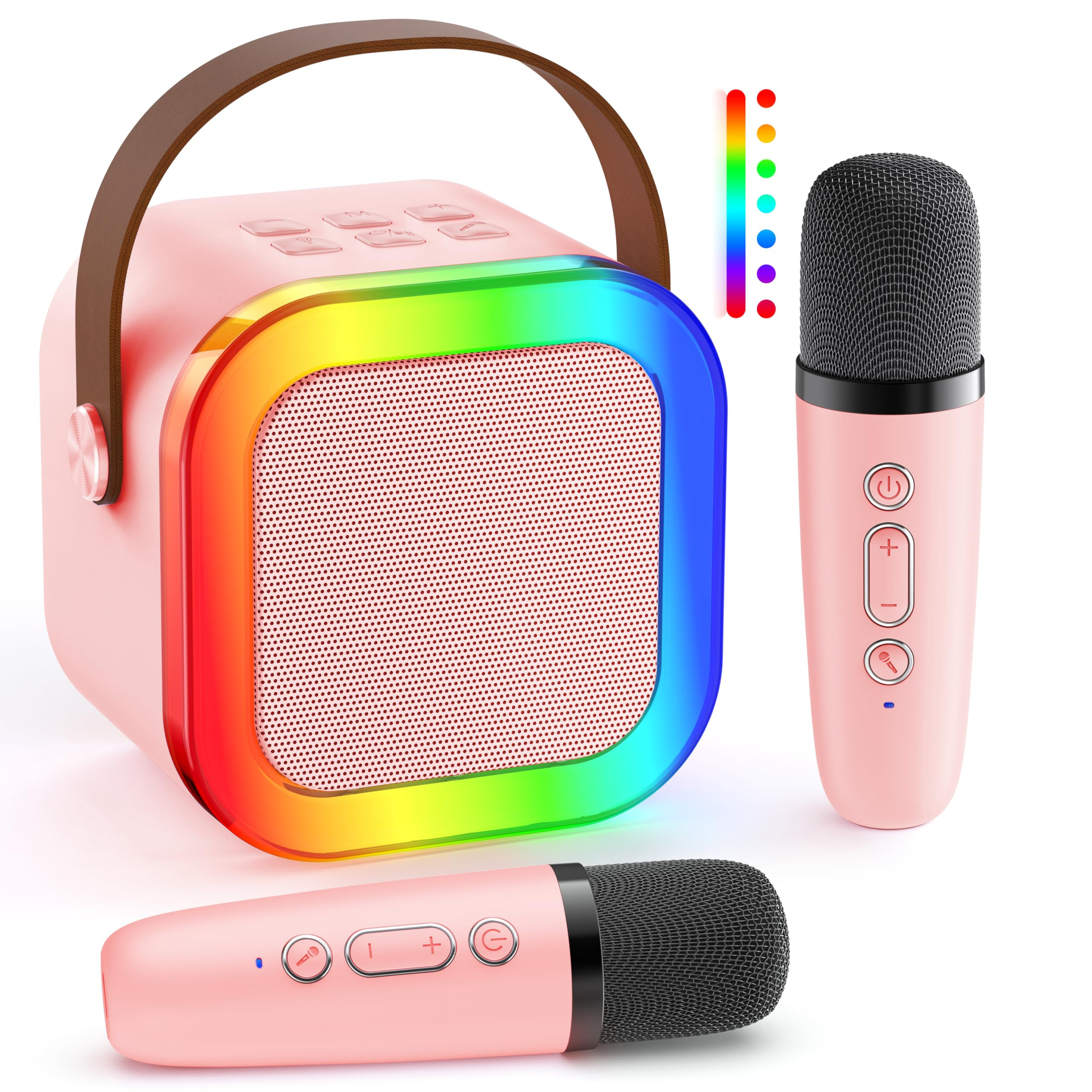 Mini Karaoke Machine: Portable Bluetooth Karaoke Speaker with 2 Wireless Microphones for Family H... | Amazon (US)