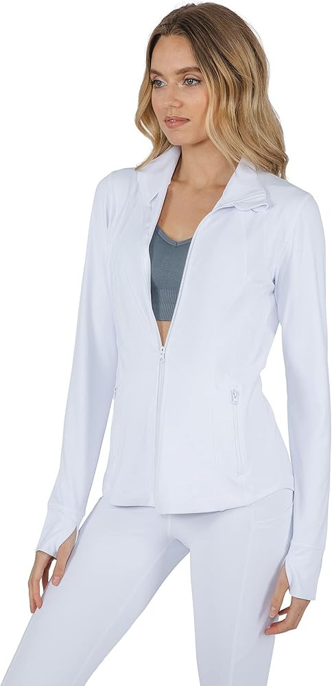 Yogalicious Womens Ultra Soft Lightweight Full Zip Yoga Jacket with Pockets | Amazon (US)