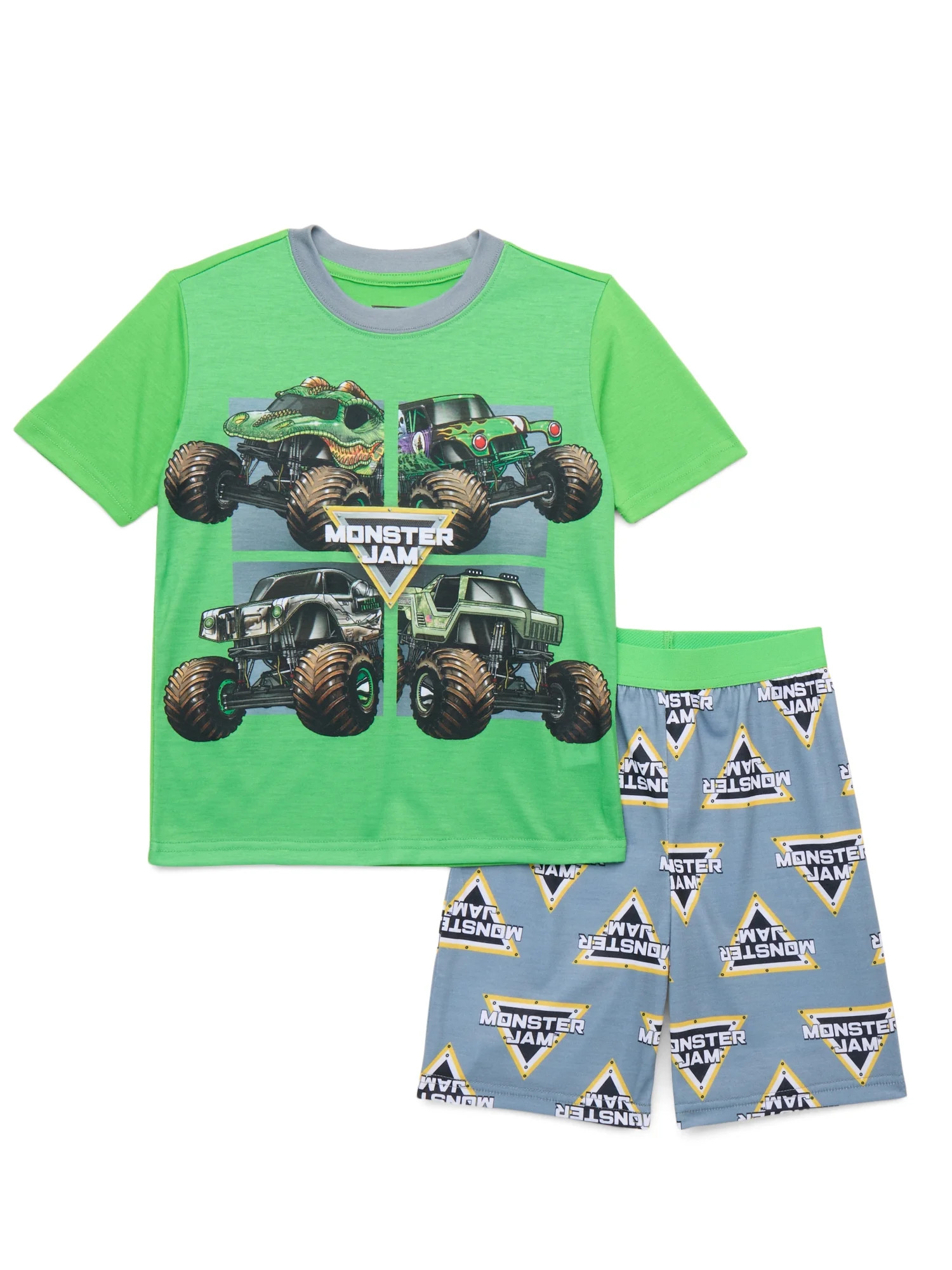 Monster Jam Boys Graphic Print Tee and Shorts Sleep Set, 2-Piece, Sizes 4-12 | Walmart (US)