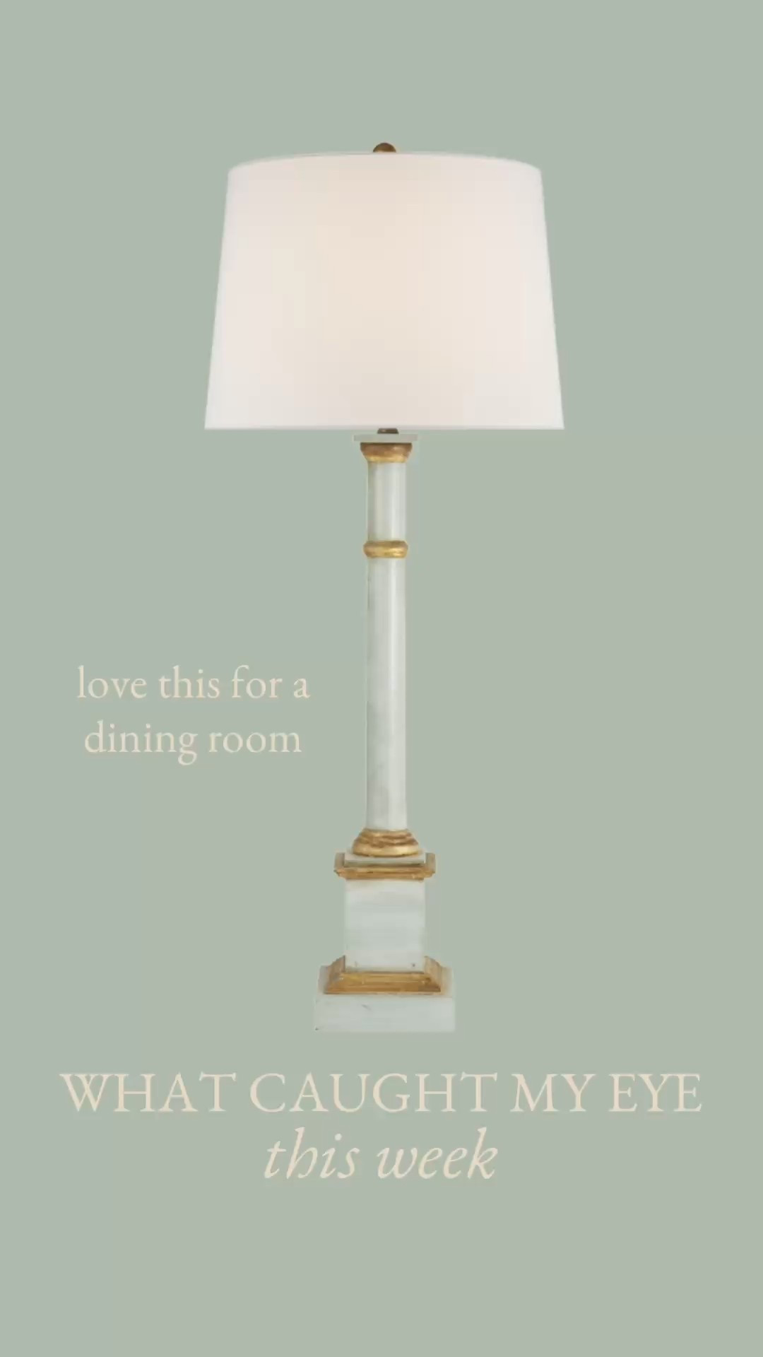 Dining room or living room lamp so pretty with gold accents and scale visual comfort sale

#LTKHome #LTKSaleAlert