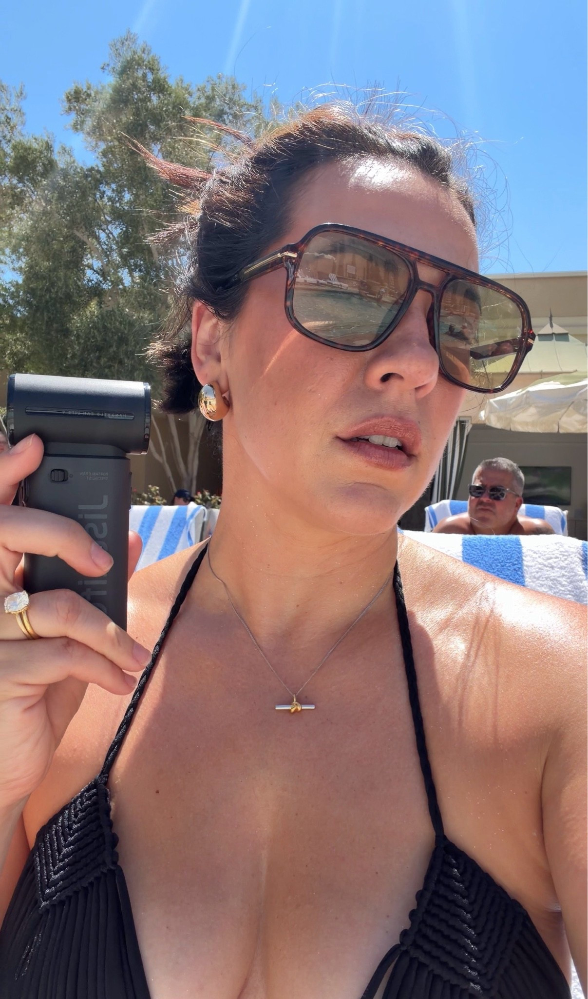Beach / pool / summer essentials. Sunglasses, portable fan.

#LTKootd #LTKMidsize #LTKSwim