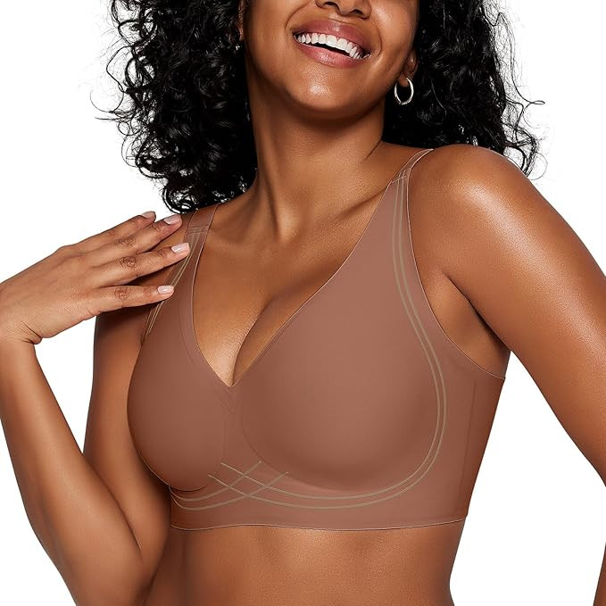 Seamless Wireless Bras for Women Full Coverage Push Up Bra Comfortable No Underwire Bralettes Dee... | Amazon (US)