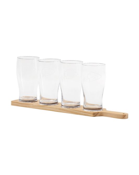 Beer Flight With 4 Glasses | TJ Maxx