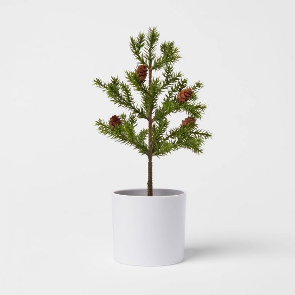 12" x 7" Artificial Sparce Tree with Pine Cones in Pot - Threshold™ | Target