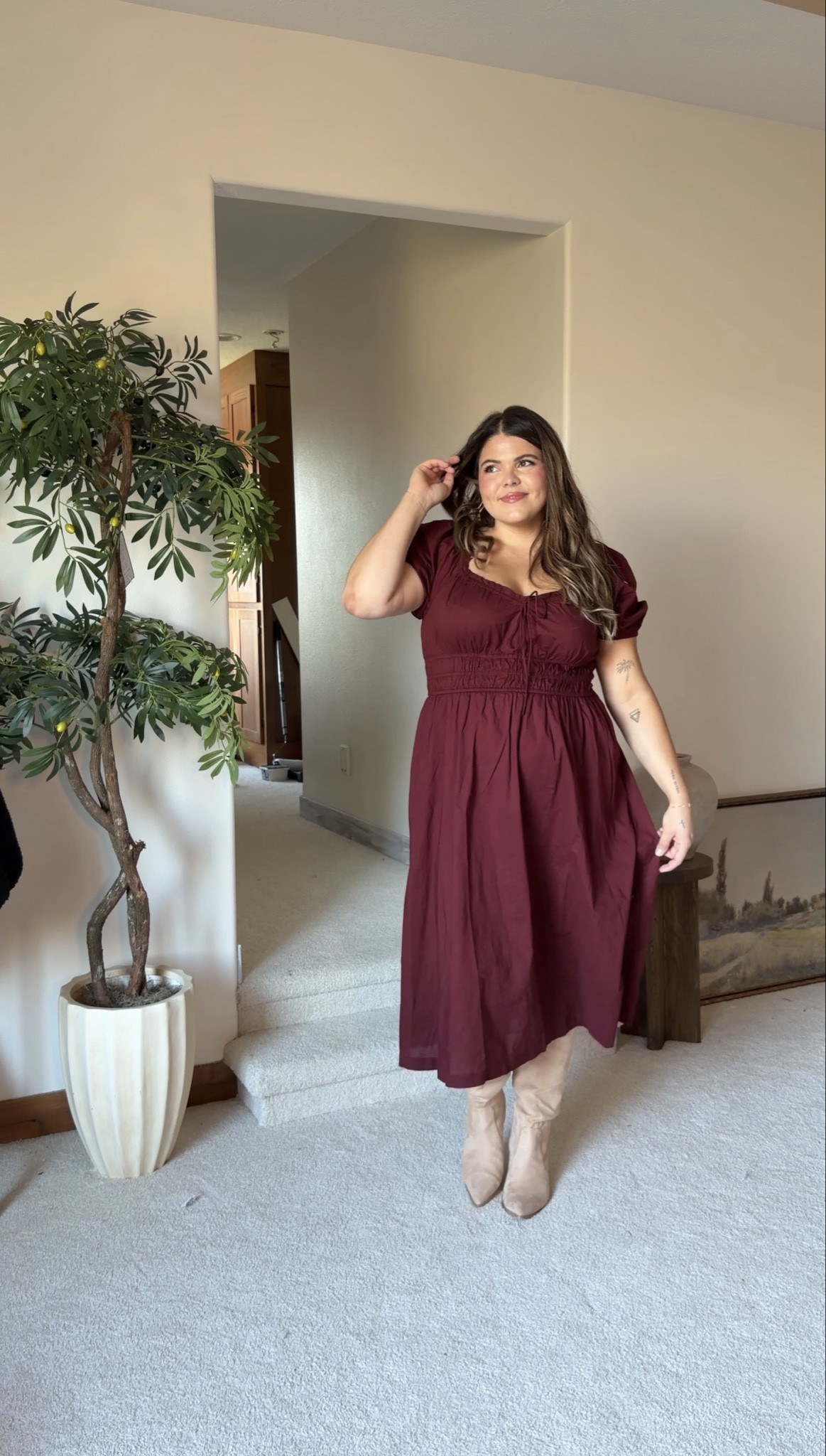 Midsize and thick tummy approved dress wearing size large. Perfect for Thanksgiving or Christmas!

Fall outfit, Christmas party, holiday party, Thanksgiving, winter outfit 

#LTKHoliday #LTKSeasonal #LTKmomlife