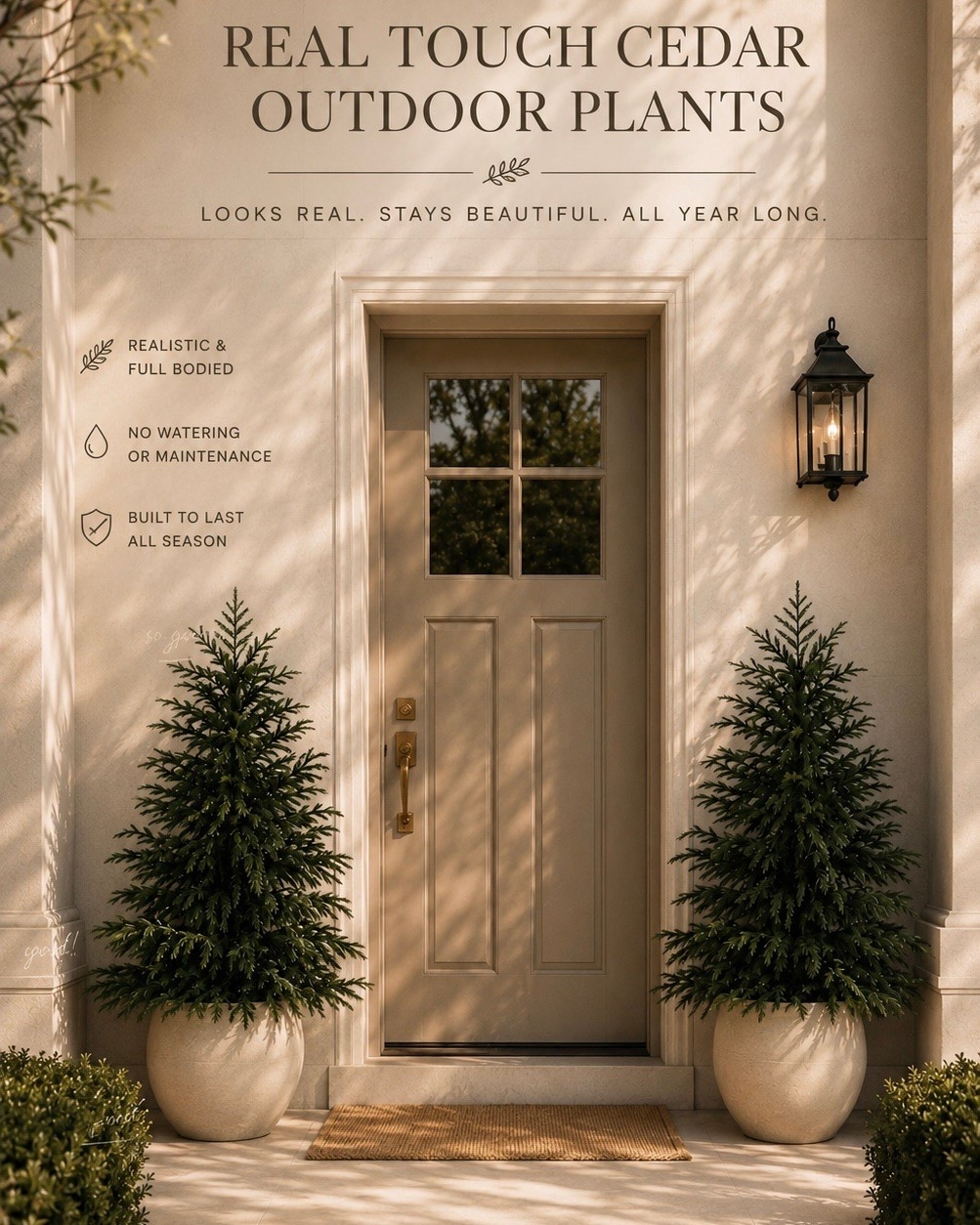These 4 ft artificial cedar trees instantly made our front porch look so much more polished 🌿 They look incredibly realistic, require zero maintenance, and stay beautiful all year long. Such an easy way to add curb appeal without the upkeep!

#LTKHome #LTKSaleAlert