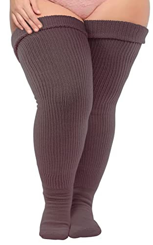 Neoviancia Plus Size Thigh High Socks for Thick Thighs Women- Thigh Highs Widened Extra Long Thick Knit Socks | Amazon (US)