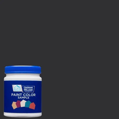 HGTV HOME by Sherwin-Williams Tricorn Black Interior Paint Sample (Actual Net Contents: 8-fl oz) | Lowe's