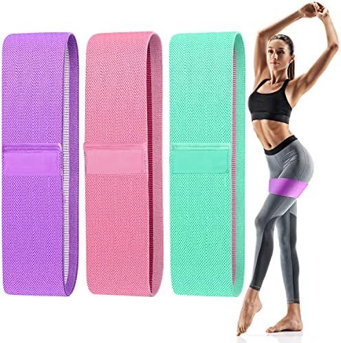 Exercise Workout Bands Resistance Bands with 3 Resistance Levels 3 Colors, Non-Slip Women Fitness Ba | Amazon (US)