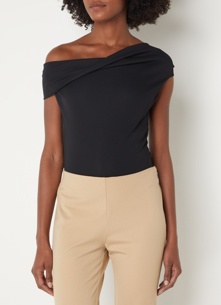 Off shoulder top met ruches | De Bijenkorf (NL)