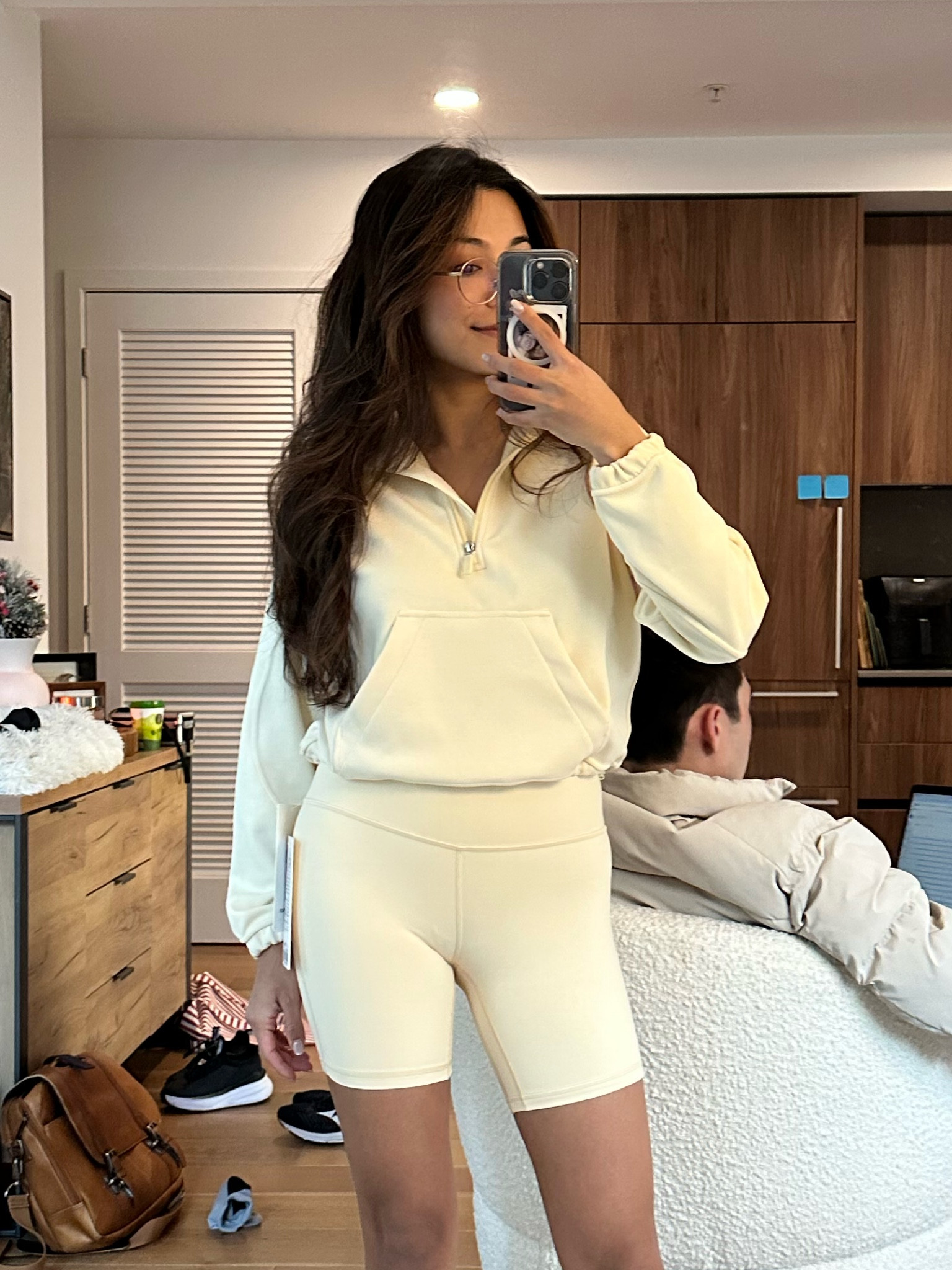 Butter yellow workout set 

Wearing top in 0
Bottoms in 4

#LTKActive #LTKPetite