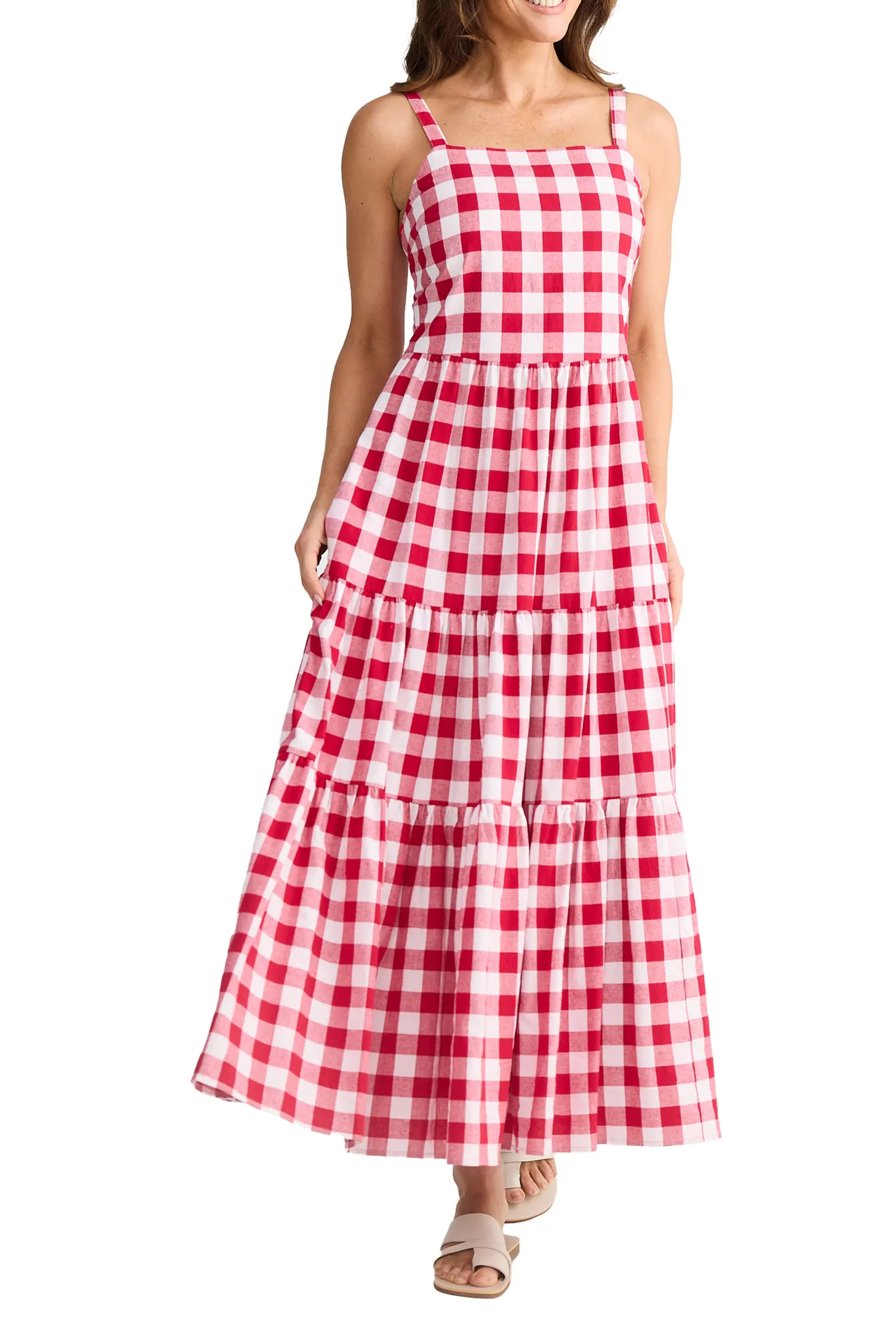 Kaylee Check Print Midi Dress (Women) | Nordstrom | Nordstrom