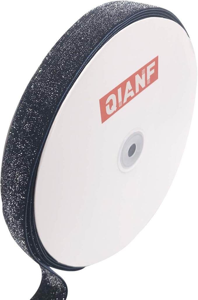 QIANF Navy Vintage Shimmer Velvet Ribbon, 3/8-Inch by 25-Yard | Amazon (US)