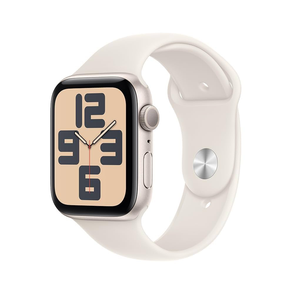 Apple Watch SE GPS • Caixa estelar de alumínio – 44 mm • Pulseira esportiva estelar – P/... | Amazon (BR)
