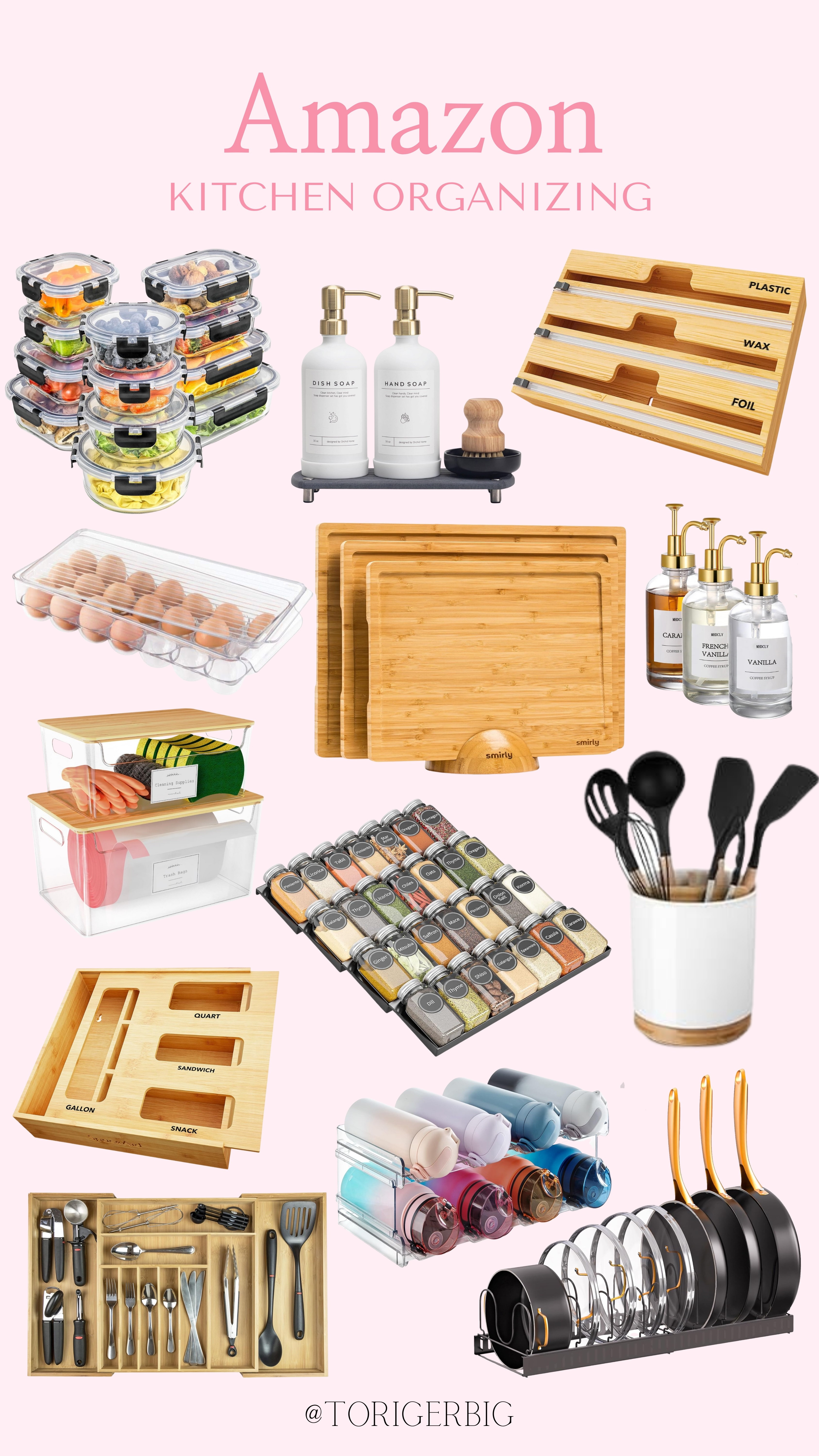 Favorite kitchen items for organizing #amazon #kitchen #organize 

 #LTKHome #LTKFindsUnder50 #LTKFindsUnder100