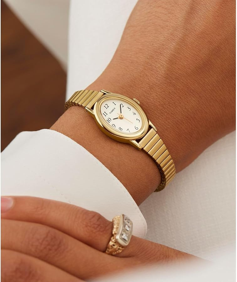 Timex Women's Cavatina Watch - TPearl Dial Gold-Tone Case | Amazon (US)