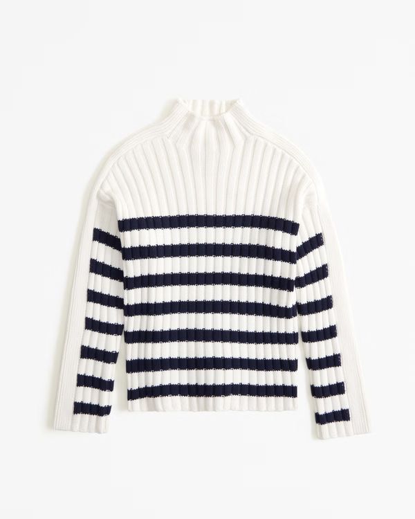 Women's Ribbed Mockneck Sweater | Women's Tops | Abercrombie.com | Abercrombie & Fitch (US)