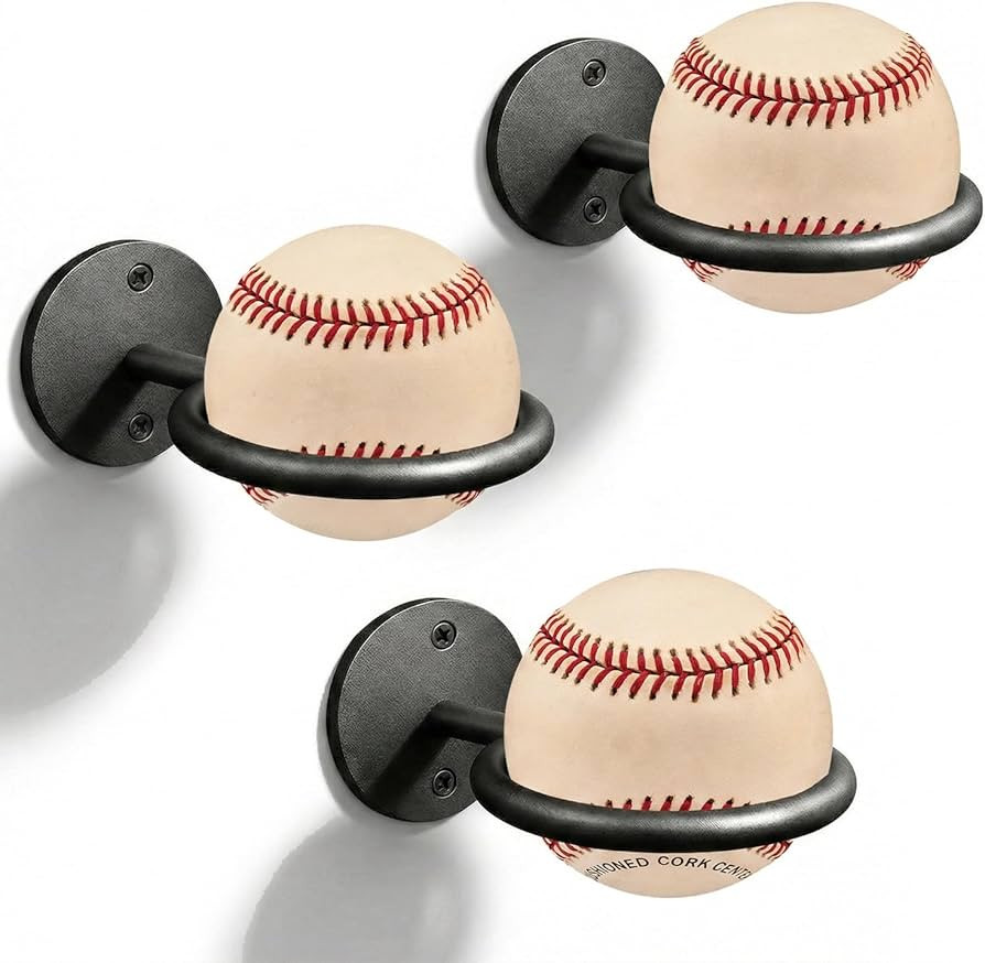 3 Pack Baseball Softball Display Memorabilia Holder Baseball Wall Mount Holders Holders Heavy-Dut... | Amazon (US)
