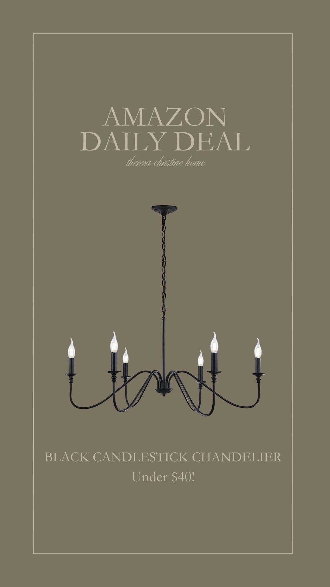 Amazon daily deal 🖤 I can’t believe how affordable this gorgeous black chandelier is! 

#LTKHome #LTKSaleAlert