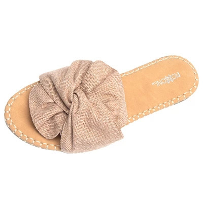 Roxoni Women's Open Toe Slide Sandals – Comfortable Indoor/Outdoor Slippers for Spring & Summer... | Target