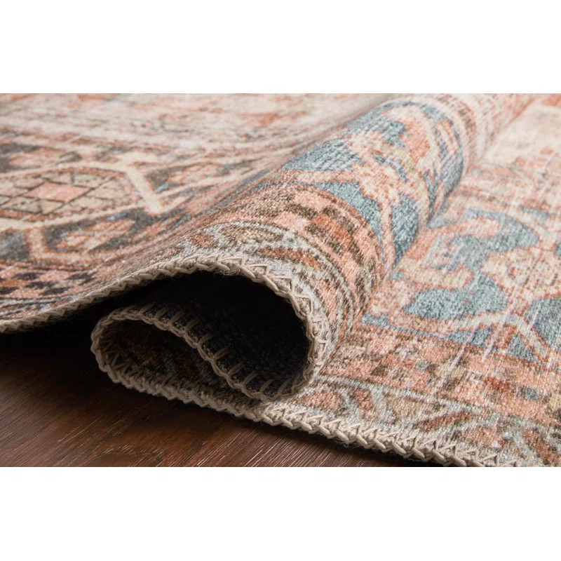 Skye Performance Terracotta/Blue/Sage Green Rug | Wayfair North America